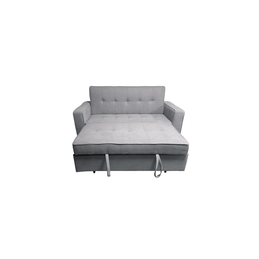 Sofá Cama 2 Plazas con Reposabrazos, Diseño Moderno y Elegante, Color Gris, 167x90x96,5 cm